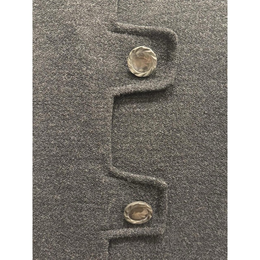 J. McLaughlin Charcoal Grey Dress, 100% Wool‎ Shell, Size 12 EUC - Picture 3 of 7